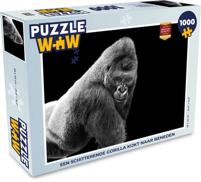 Puzzel Een schitterende Gorilla kijkt naar beneden - Legpuzzel - Puzzel 1000 stukjes volwassenen