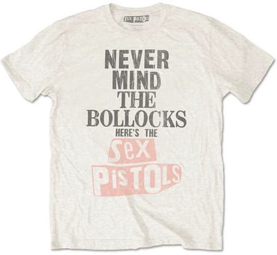 Sex Pistols - Bollocks Distressed Heren T-shirt - L - Creme