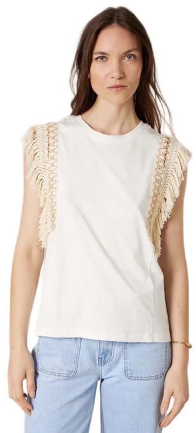 Deeluxe Dayna Mouwloos T-shirt Wit L Vrouw