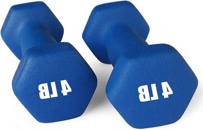 Set van 2 neopreen halters 1,8 kg - handgewichten voor thuisgym - anti-rol, donkerblauw