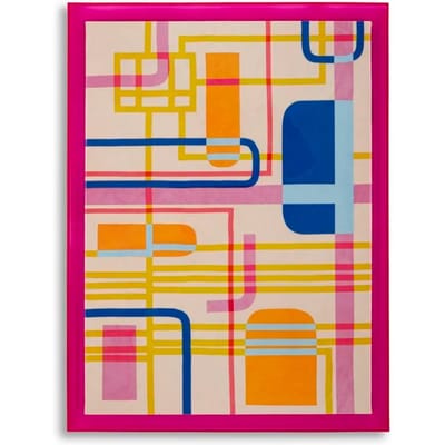 Muurdecoratie afdruk op ster met psychedelisch frame Mauro Ferretti Laccatto