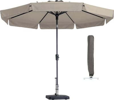 Parasol Rond Ecru Rome 300cm met hoes