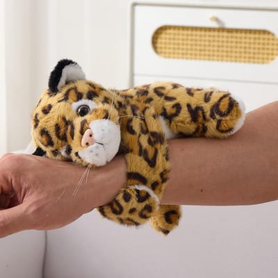 Bosdier Dier Klappende Polsband Koala Tijger Armband Knuffel Klap Snap Wikkel Pluche Speelgoed Konijn Luipaard Pluche Handring