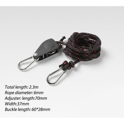 Camping Outdoor Tent Katrol Aanpassing Touwhanger voor Lanyard Tenten Verstelbare Touwen Vaste Gesp Windtouw Gereedschap 2.3m