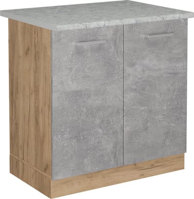 Vicco R-Line Wastafelkast – 80 cm WB Marmer Beton