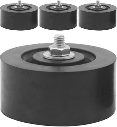 Anti-vibratiepad voor airconditioning, schokabsorberend rubber, 8,9 x 3,8 cm, stil, stabiliserende houder: 2-delige set, vermindert lawaai en trillingen, i