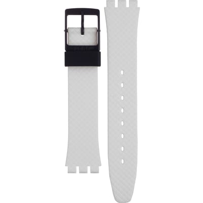 Swatch Plastic - Originals Medium (34mm) /Access/Solar/Musicall/Stop - G/SK/SL/SR/SS/SO28 AGN720 GN720 White Delight band