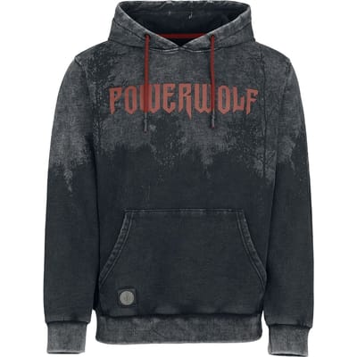 Powerwolf Trui met capuchon - EMP Signature Collection - M tot 3XL - voor Mannen - donkergrijs-zwart