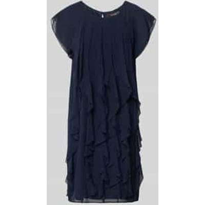 relaxed fit mini-jurk met allover met ruches
