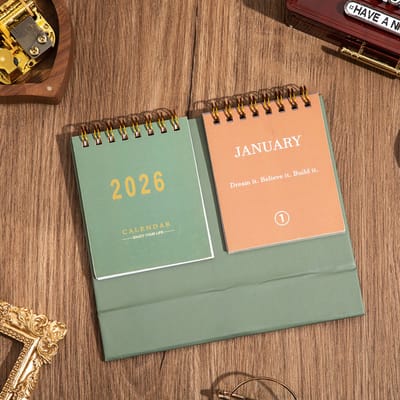 2026 To-Do Lijst Engelse Kalender Dubbelzijdig Mini Bureaudisplay Draagbare Bureauplanner Memo Kalender Bureauaccessoires