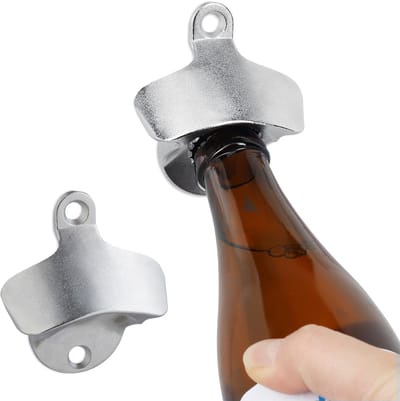 4x flesopener muur - bieropener - set - wand flesopener - flessenopener