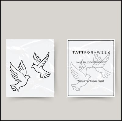 Tijdelijke tattoo vliegende vogels | Neptattoo volwassenen | Tijdelijke tattoo voor volwassenen | Temporary tattoo | Plaktattoos voor volwassenen | Neptattoos | Probeer zorgeloos een tattoo | tattforaweek