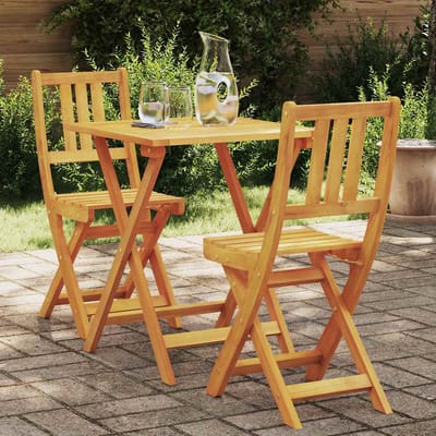 vidaXL - Bistroset - 3 - st - Olie - Natuurlijk - Massief - Acacia - Hout