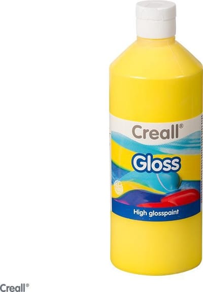 Creall acrylverf geel - glansverf 500ml voor kinderen en hobby.