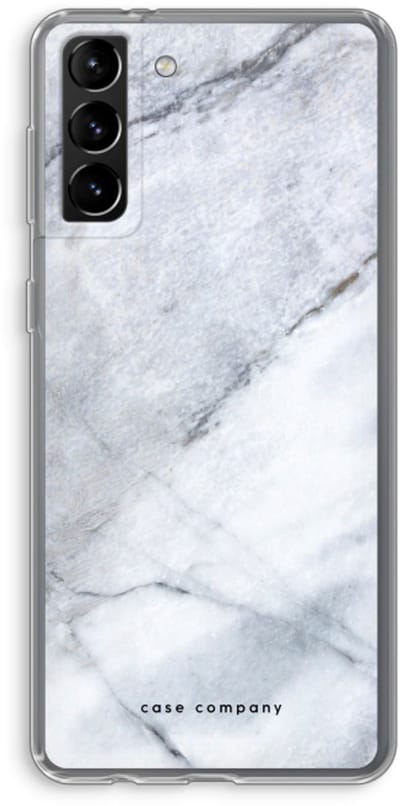 Hoesje geschikt voor Samsung Galaxy S21 Plus hoesje - Witte marmer - Soft Cover Telefoonhoesje - Bescherming aan alle Kanten en Schermrand