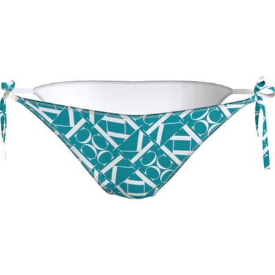 Calvin Klein String Side Tie Bikini Slip dames Blauw dessin S/36