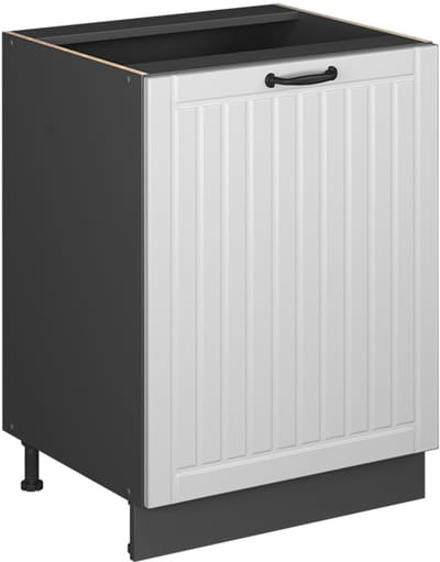 Vicco Keukenonderkast Fame-Line, Wit Landhuis/Antraciet, 60 cm 1 deur zonder werkblad