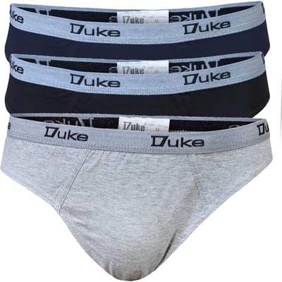 Duke Heren D555 Londen Kingsize Slips (Pak van 3) 1XL grijs/zwart