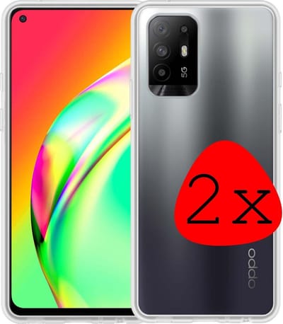 Hoesje 2 Stuks - Geschikt voor OPPO A94 5G - Sterk & Shockproof - Case Siliconen - Back Cover - Telefoon Hoes - Transparant