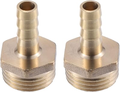2 Stuks 8mm 1/2" BSP Mannelijke Slangconnectoren voor Tuin en Waterleidingen
