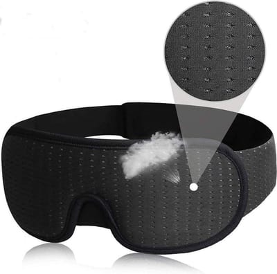 Vardaan Luxe 3D Slaapmasker - Traagschuim, Verduisterend, Comfortabel - Oogmasker - Professionele Slaapmasker - 3D Ergonomisch - 100% Verduisterend - Powernap - Relax Luxe Slaapmasker - Anti Rimpel - Cadeau Tip - Mannen, Vrouwen en Kinderen
