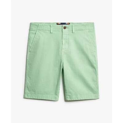 Superdry Vintage International Chino Shorts Slanke Pasvorm Groen Grootte: 30