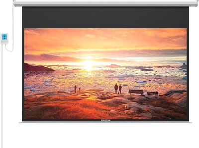 Projectiescherm Elektrisch - Film Scherm - Thuisbioscoop Ervaring - Stille Motor - 100 Inch - Wit