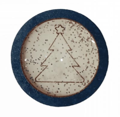 NEEDLEMINDER HOUT - KERSTBOOM - met glitter