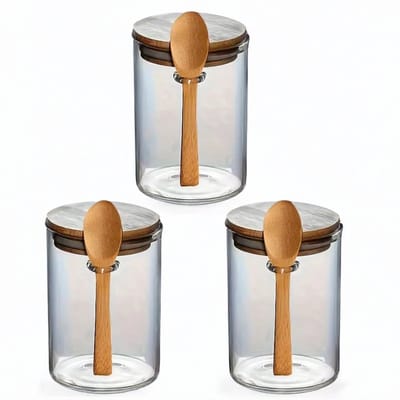 Dutchers.® Overnight Oats Potjes van Glas - 3 Stuks - Bamboe - 3 Glazen Potjes met Deksel - Muesli Beker - Hygiënisch - Lunchpot - Yoghurtbeker - Beker To Go - Milieuvriendelijk - Glas & Bamboe - Sterk Sluitsysteem - Ontbijt & Lunch - Luchtdicht