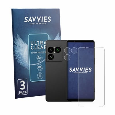 Savvies - Screenprotector voor Sony Xperia 1 VIII (Voor+Camera) - Folie Beschermfolie transparant 6 Stuks