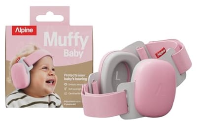 Hoorbescherming voor Baby's en Peuters - Comfortabele en Veilige Oorkappen met Verstelbare Hoofdband, 24 dB Demping, Geschikt Tot 48 Maanden, Roze