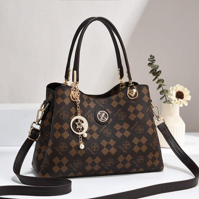 Nieuwe Meerlaagse Bedrukte Handtas Modetrend Dames Tas Hoogwaardig Gevoel Grote Capaciteit Schoudertas Crossbody Tas . gray