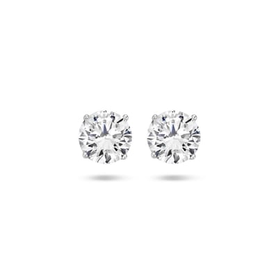 Glams oorknoppen zirkonia - 8 mm - Zilver