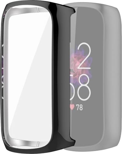 Screenprotector watch case - hoesje - geschikt voor Fitbit Luxe - zwart