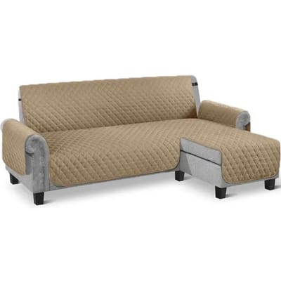 Coussin de canapé Housse de protection monobloc en forme de L Housse de canapé inclinable Gauche et droite Serviette de canapé universelle brossée pour animaux de compagnie des deux côtés S
