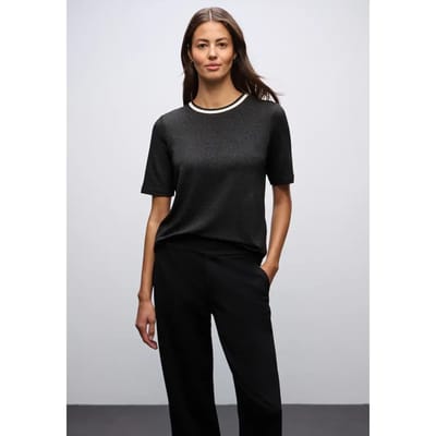 Shirt met glitterdetails