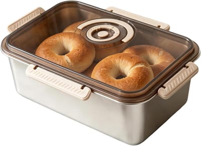 Brood Bewaardoos - Broodtrommel Container - Brood Vers Houden - Luchtdichte Heids Technologie - 35.5 x 19.8 x 14.3 cm