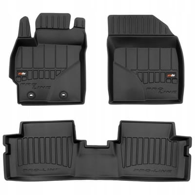 FROGUM PROLINE Automatten - Geschikt voor TOYOTA AURIS I (2006-2013) - 3-delig - TPE Rubber - Zwart