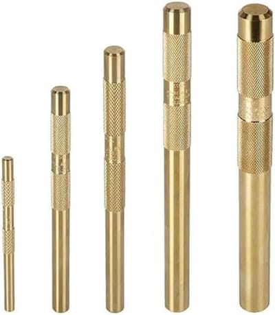 5-delige messing doorslagset (3/4, 1/2, 3/8, 1/4, 5/8 inch) – handgereedschap