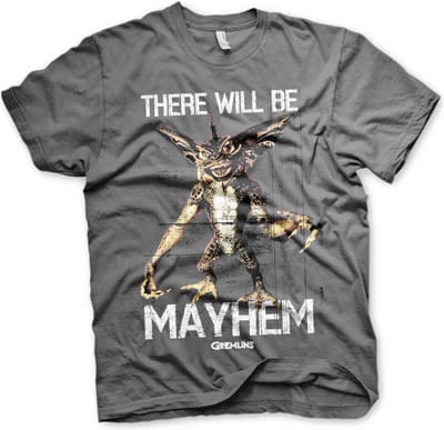 Gremlins Heren Tshirt -S- There Will Be Mayhem Grijs