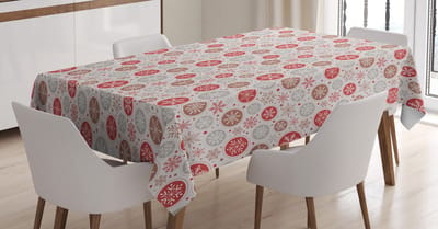 ABAKUHAUS Tafeldoek – Sneeuwvlokken – 140x200 cm – Lichtgrijs Rubin