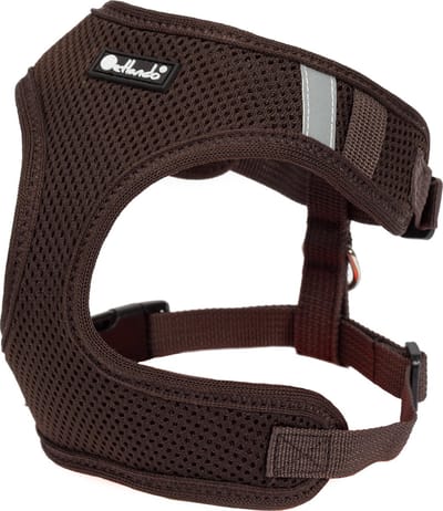 Petlando Hondenharnas Mesh Vest Mokka - Hondentuig - Xxs 14-18/25-34 Cm