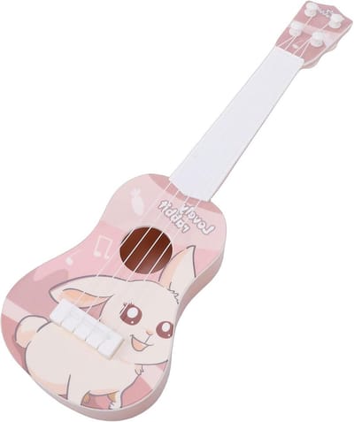 Ukelele Speelgoed - Gitaar Muziekinstrument - Muziek Leren - Speelbare Snaren - 37 cm - Konijn