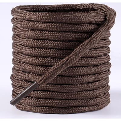 Nieuwe ronde schoenveters Dubbel Bolvormig Kruislings Geweven duurzaam Sportschoenveters outdoors wandelschoenveter Schoenaccessoires 1 Paar 100cm donkerbruine kleur