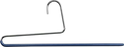 [Set van 10] MAWA KH35U - metalen broekhangers met glitter blauwe anti-slip coating perfect voor broeken, rokken en accessoires
