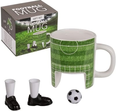 Gave Voetbal Beker Set met Mini Voetbalschoenen en Bal - Koffiemok Cadeau