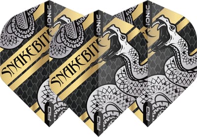 Red Dragon Peter Wright Hardcore Ionic Snakebite Coiled Snake Gold - Dart Flights