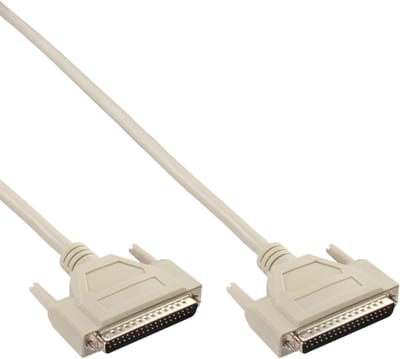 InLine® Seriële kabel, 37-pin male / male, gegoten, 1:1 bezet, 1m