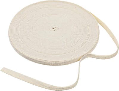 Herringbone Katoenen Lint voor Kleding en DIY - 54.7m Natuurlijke Twill Weefsel, Bias Tape en Binding Tape (1cm Breed)