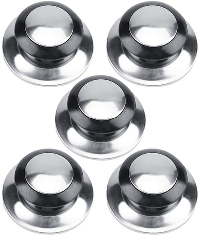JHUBERS- Deksels 5 Stuks - Hittebestendige Dekselgreep - Vervangende Onderdelen - Slijtvast Bakeliet - Ergonomische Grip - Eenvoudig Schoonmaken - Dekselknop